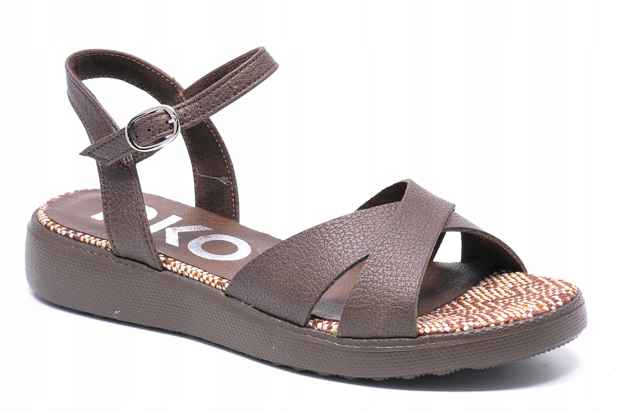 Sandály Ryłko 1ID17_P2 Hnědé Velikost 38