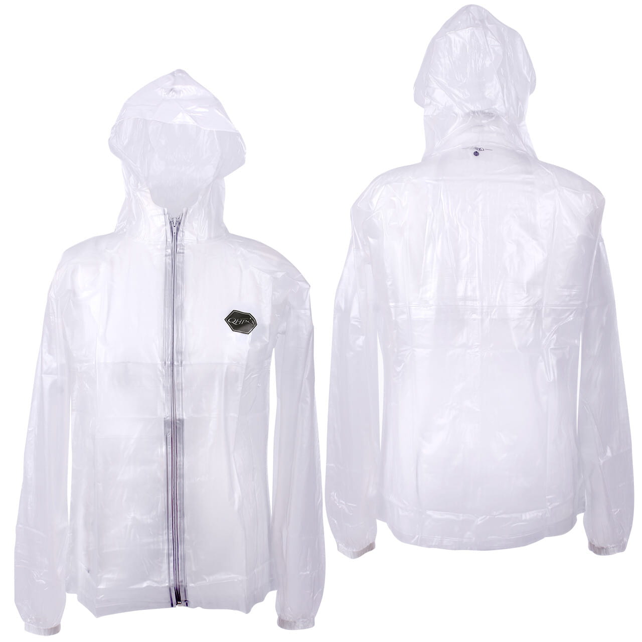 Jezdecká dešťová bunda Qhp Raincoat transparentní S