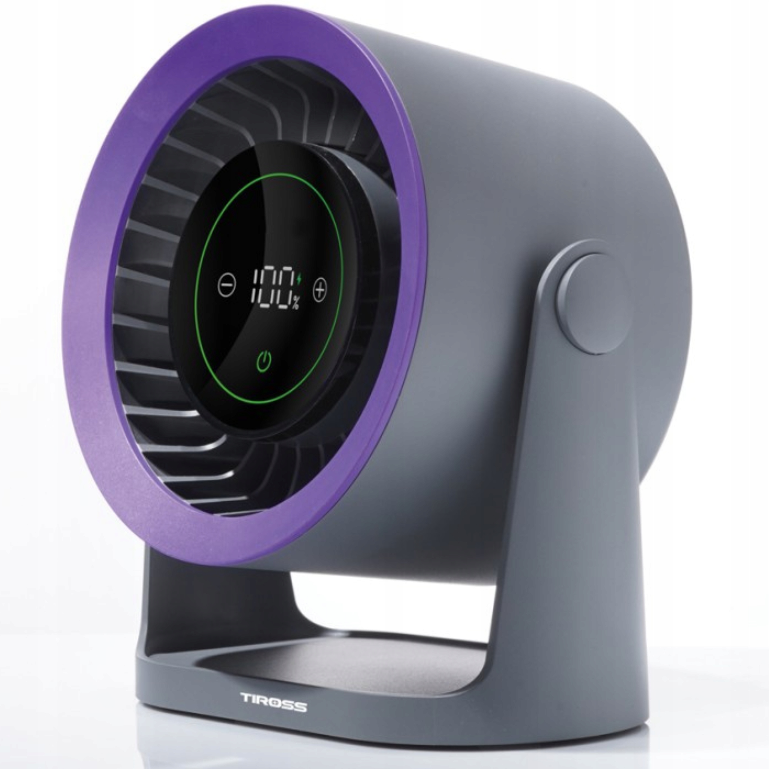 Wentylator wiatrak biurkowy domowy Tiross cichy czarny cyrkulator TS3420