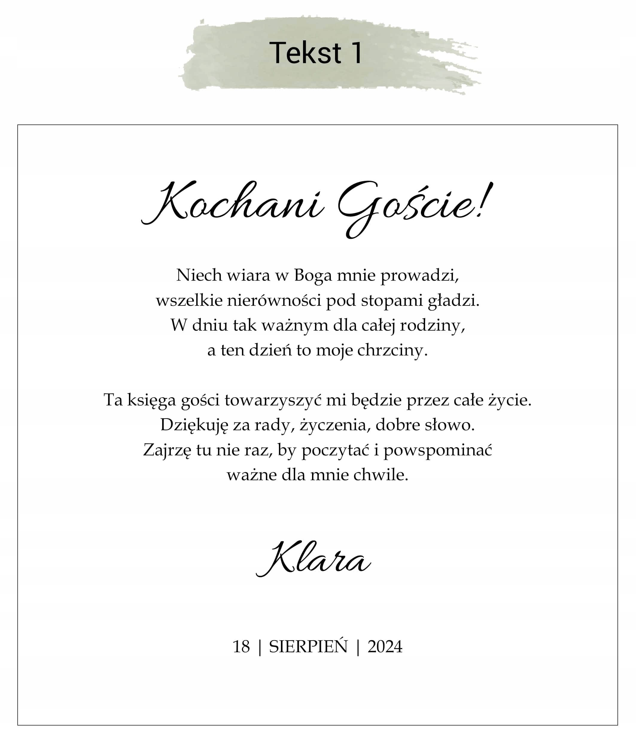 Księga gości na CHRZEST z tekturką Aniołek GIRL Kolor stron białe