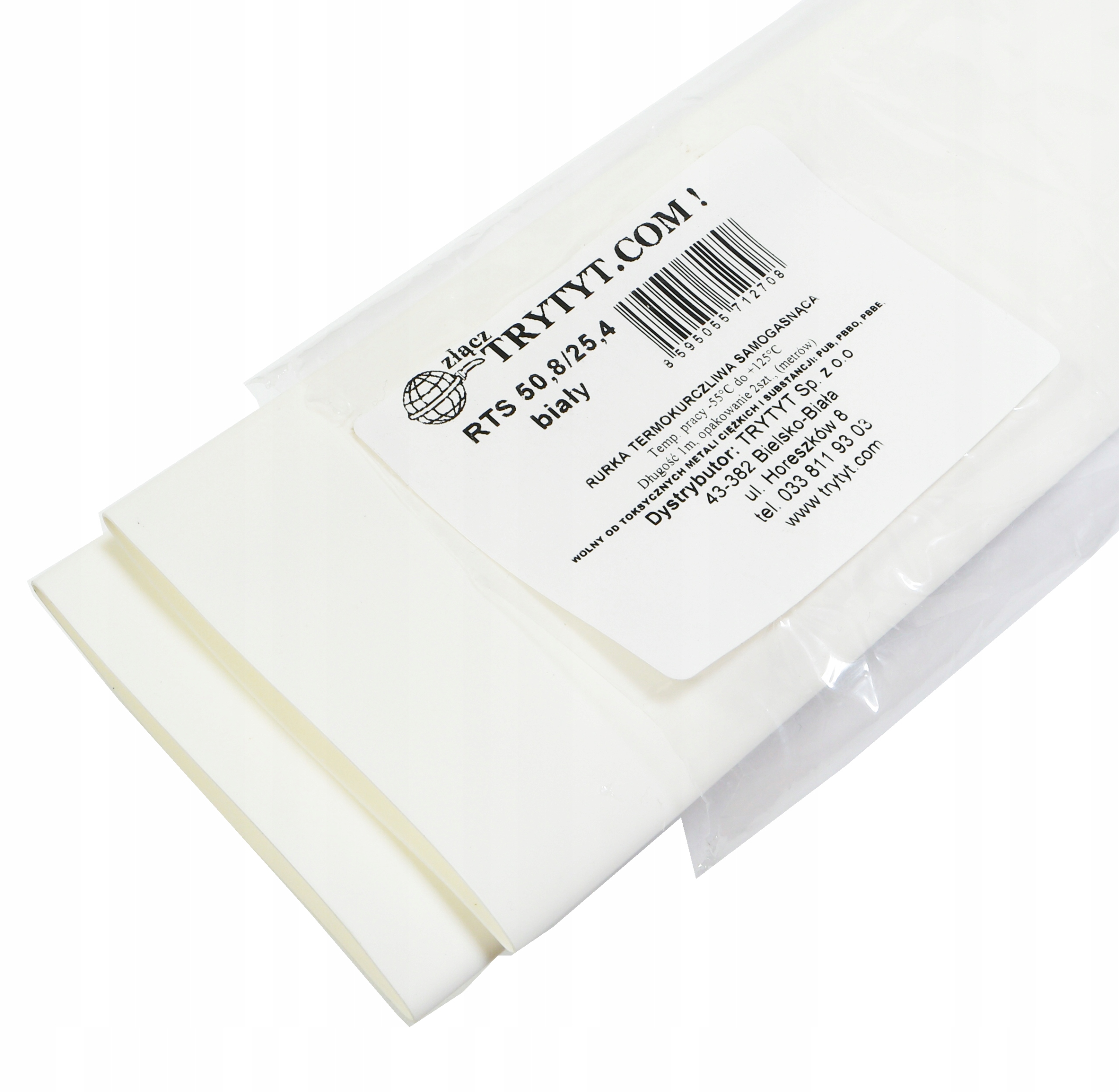 2x RURKA KOSZULKA TERMOKURCZLIWA RTS 50,8 25,4 bia