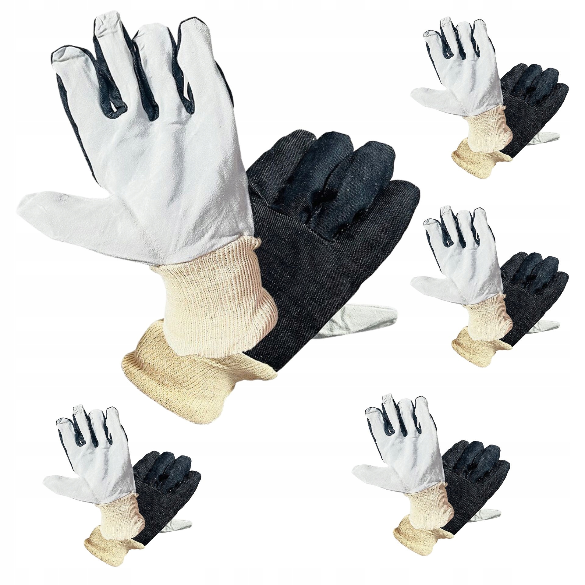 Rękawice robocze MONTERSKIE SKÓRZANE MIĘKKIE x5