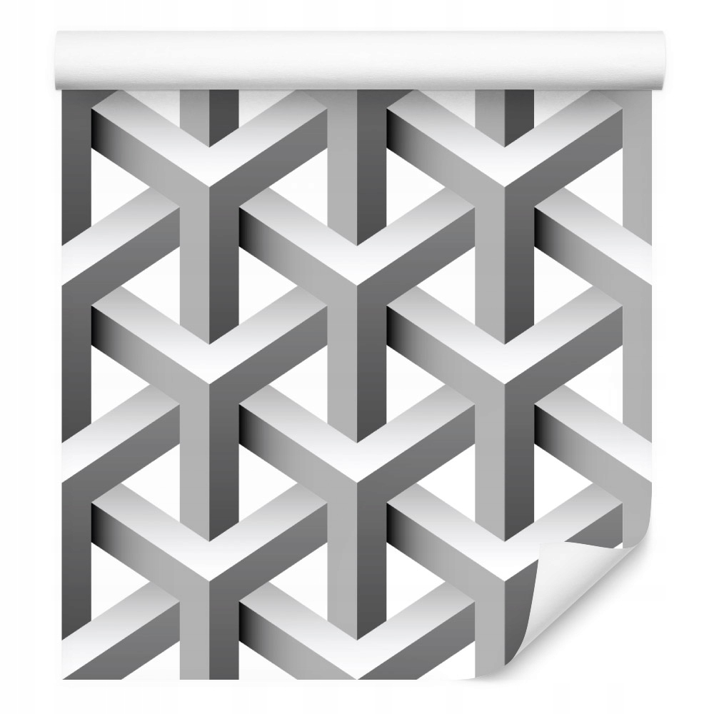 Geometrická tapeta, 3D efekt, s hloubkou, do obývacího pokoje