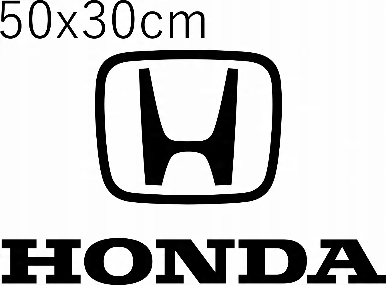 

Naklejka na samochód Honda logo i napis 50x30cm