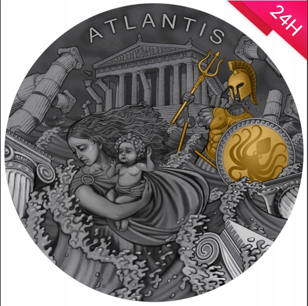 Srebrna moneta 5$ ATLANTYDA - LEGENDARNE KRAINY 15053348381 - Allegro