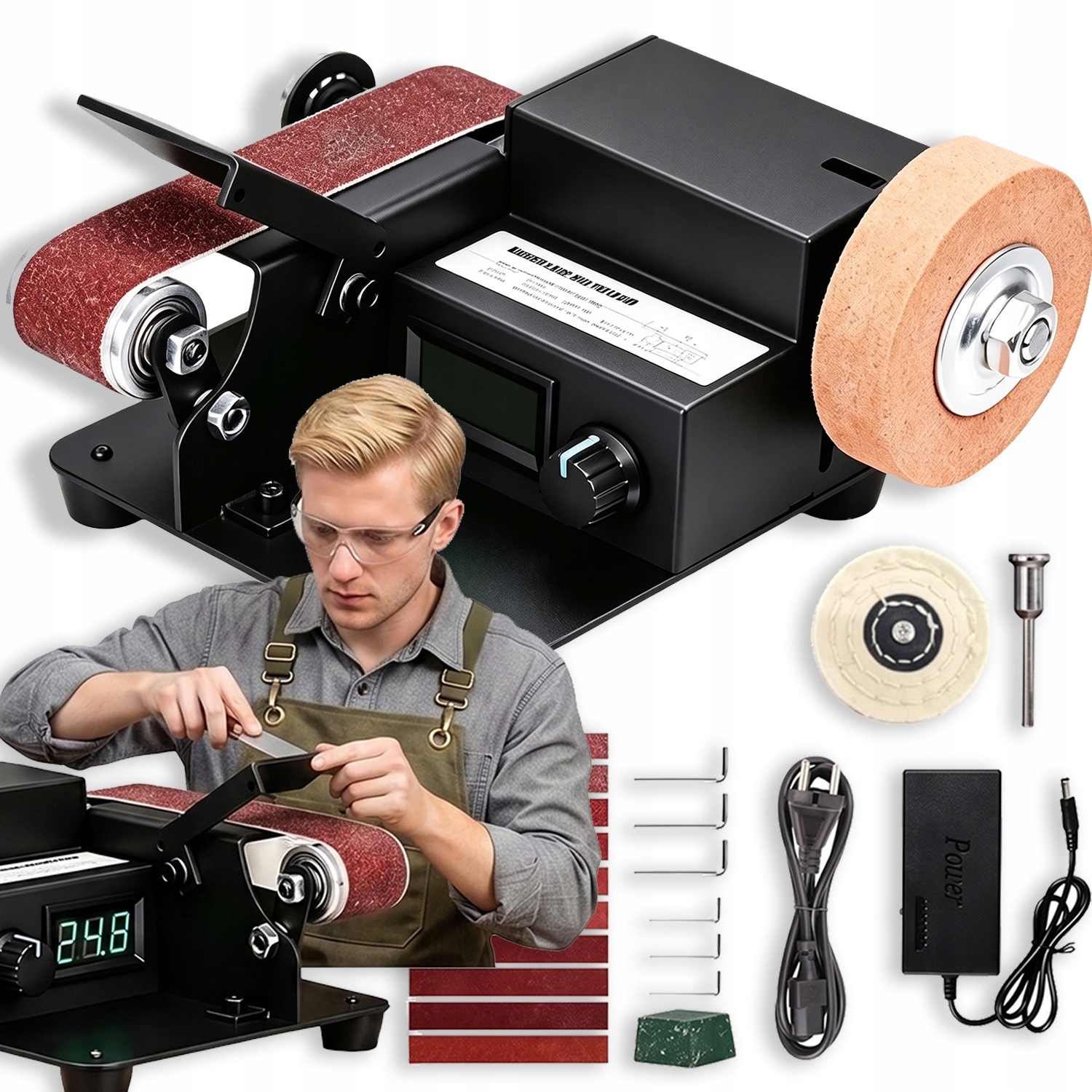 Stolní Bruska S Talířovou Bruskou Na Dřevo, Kov, 350 W
