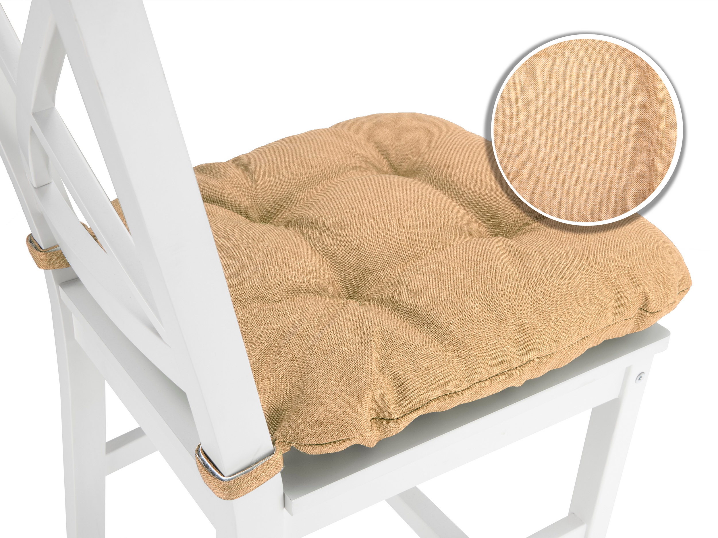 PODUSZKA NA KRZESŁO DO DOMU I OGRODU 40x40 Z RZEPEM PIASKOWA Długość (cm) 40 cm