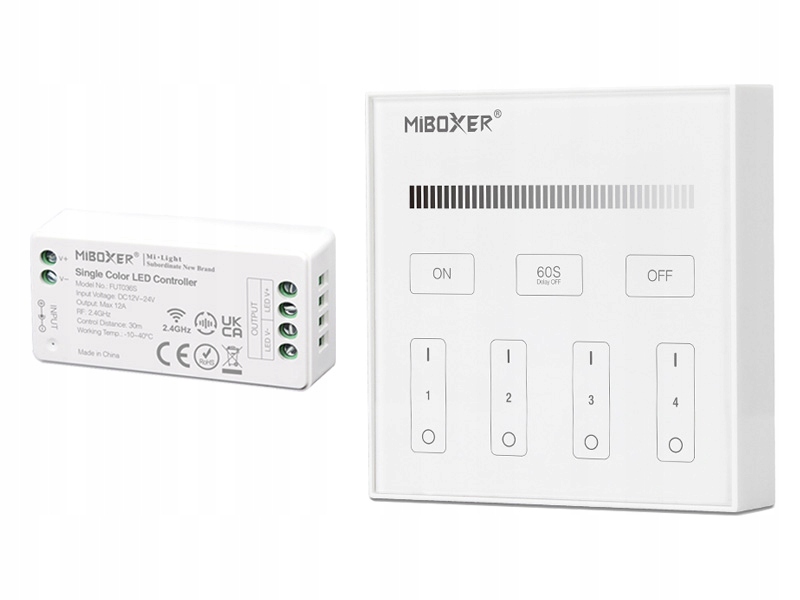 Ovladač Stmívač Nástěnný Led Panel 144W Rf