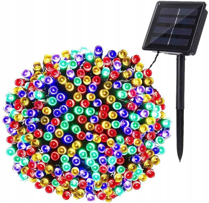 

Lampki Solarne Zewnętrzne Choinkowe 5 Metrów Led