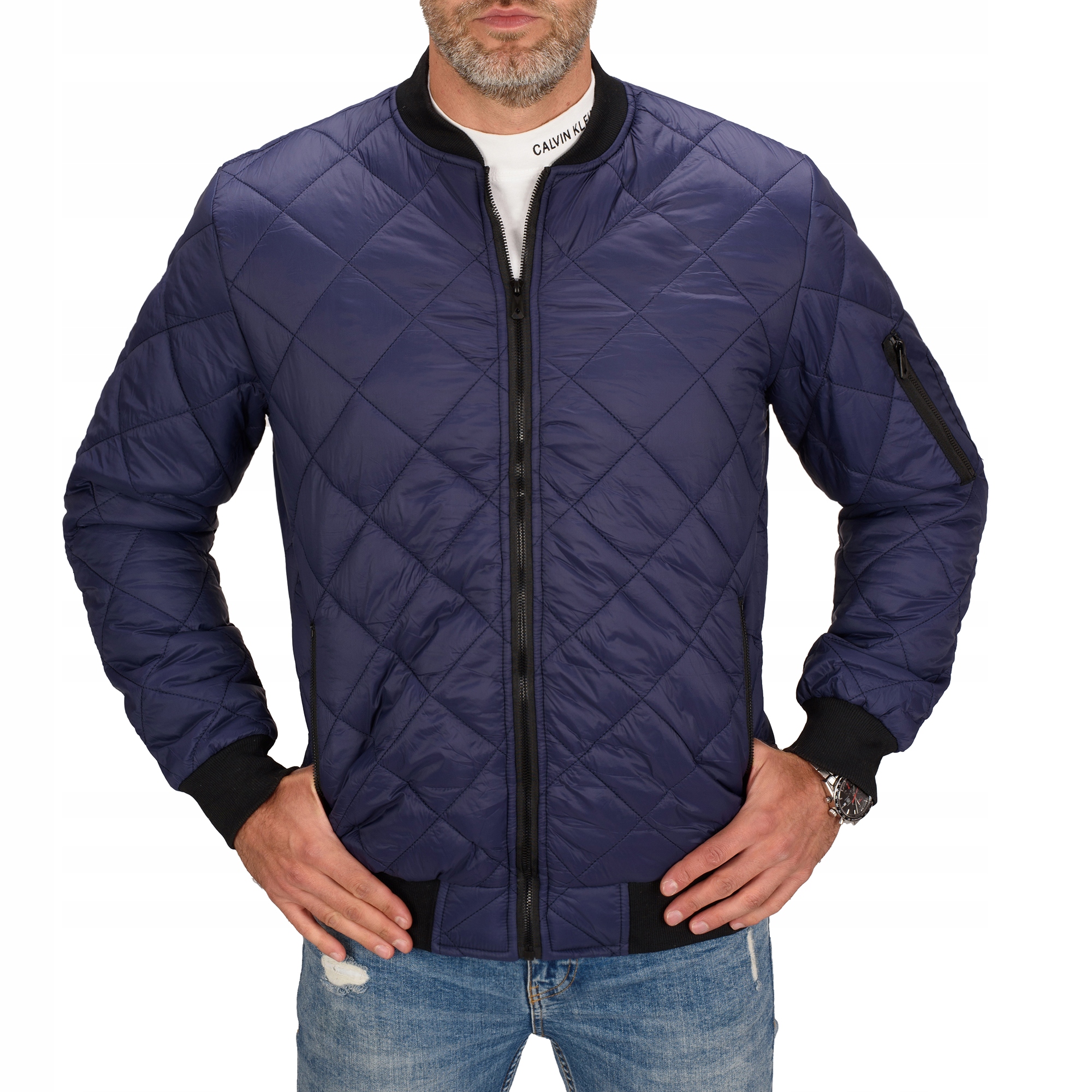 

KR01 roz XXL Kurtka Męska Bomber Jacket Pikowana