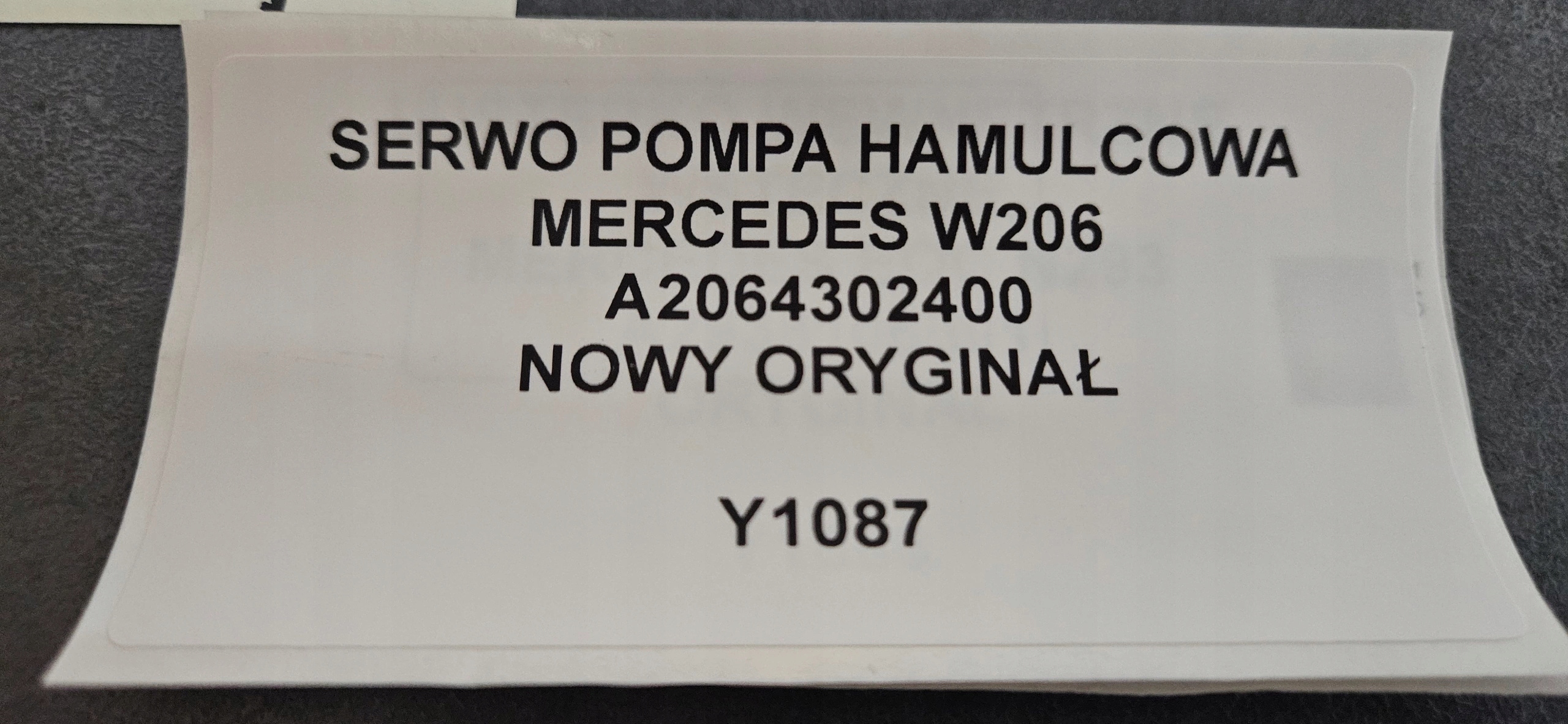 Servo Servo frein MERCEDES W206 Neuf Original