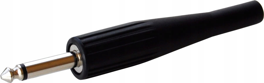 

Wtyk Jack 6,3 mono nikiel na kabel czarny odg guma