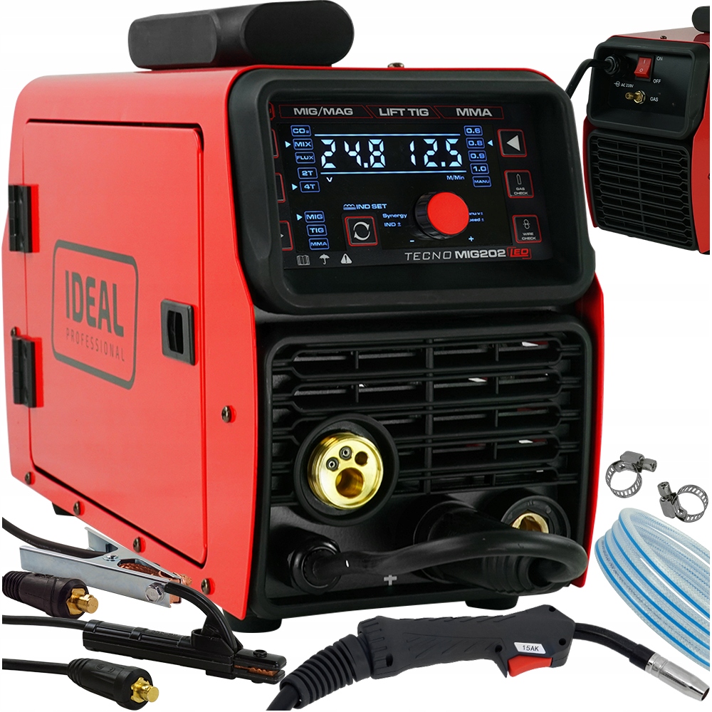 Spawarka migomat Mig 200A Synergia Led Mma Ideal 230V 60% 3w1 Lutospawanie