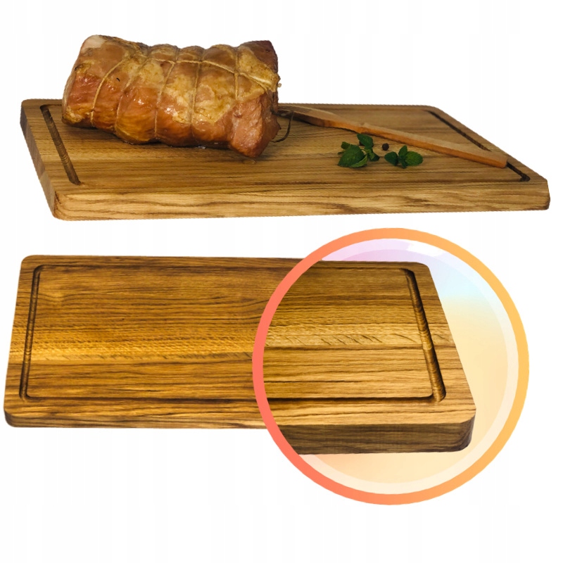 SOLIDNA DĘBOWA DESKA DO KROJENIA DUŻY BLAT 48X24cm