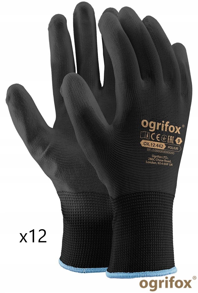 

Rękawice Robocze Ochronne Ox-poliur 9 12x