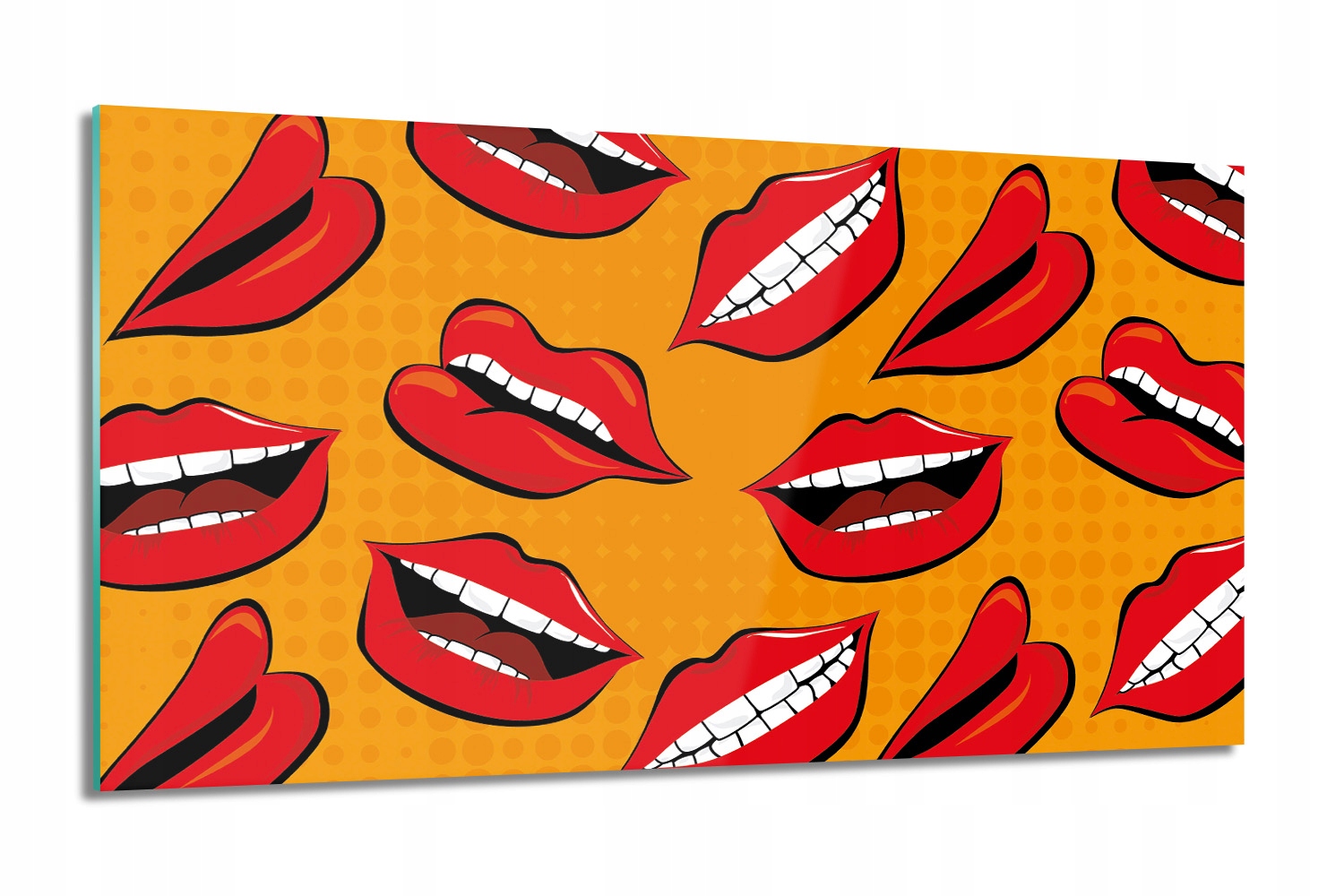 Ústa úsmev pop art Foto na skle 100x60 grafika