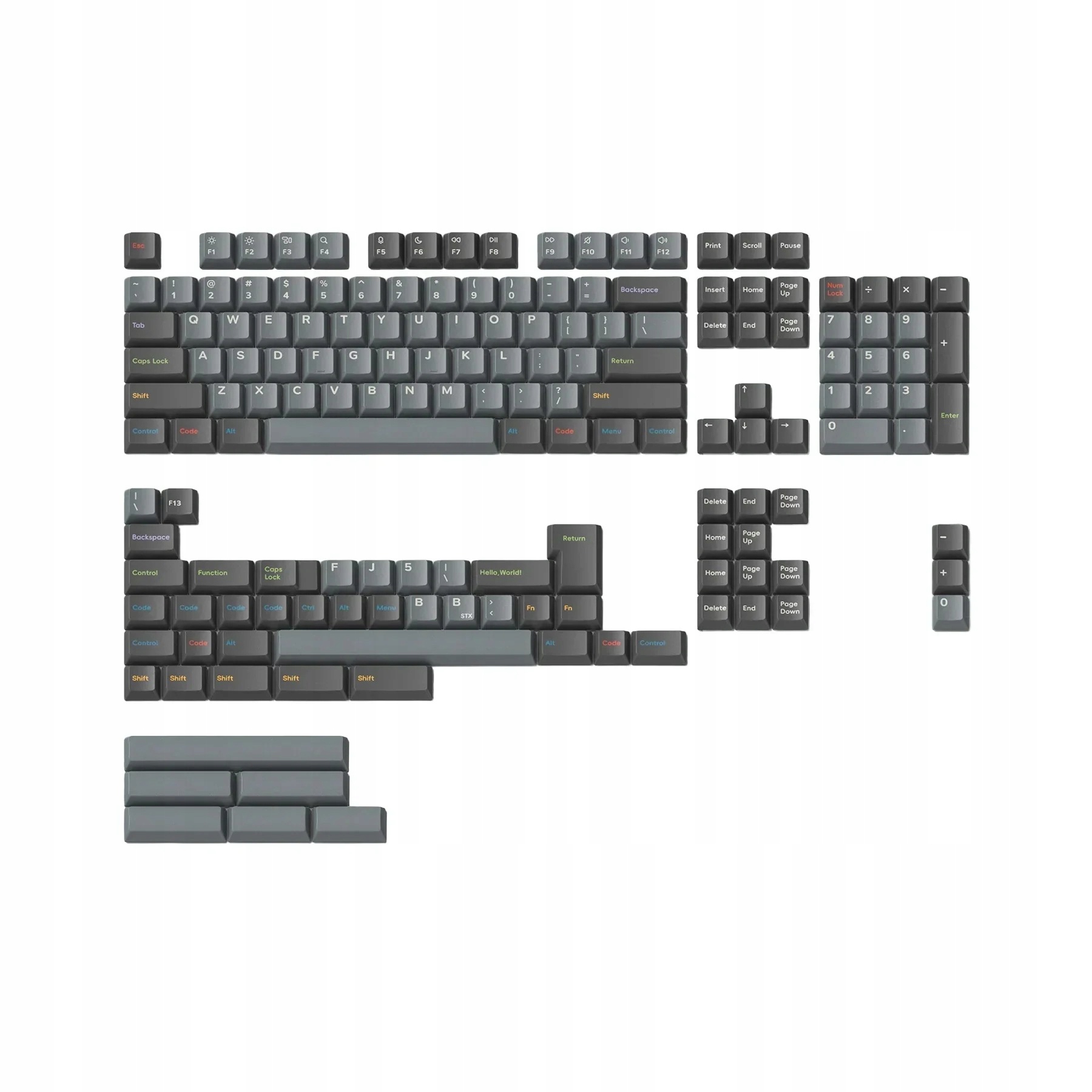 NuPhy Oblivion Keycaps Pbt Berry Profile Niskoprofilowe Dye-sub Zestaw