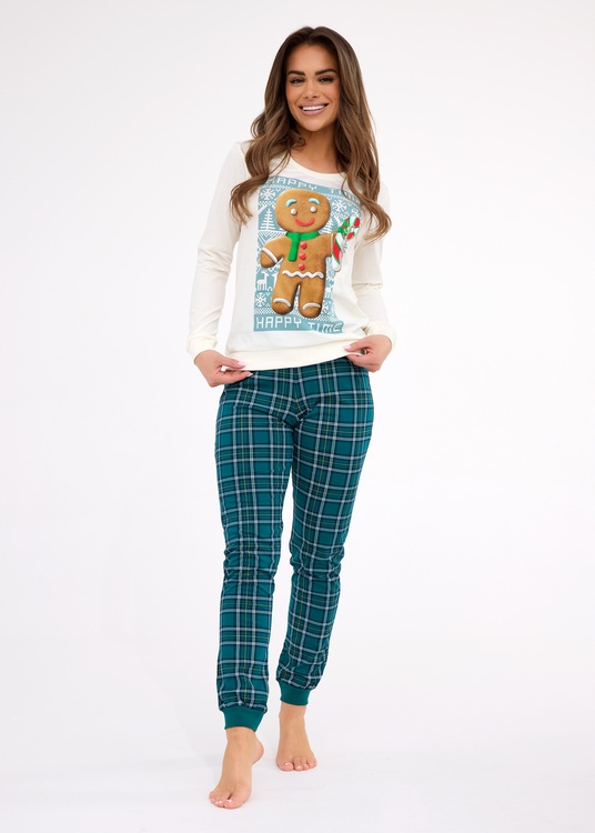 671/347 Cookie Dámské vánoční pyžamo Cornette ecru