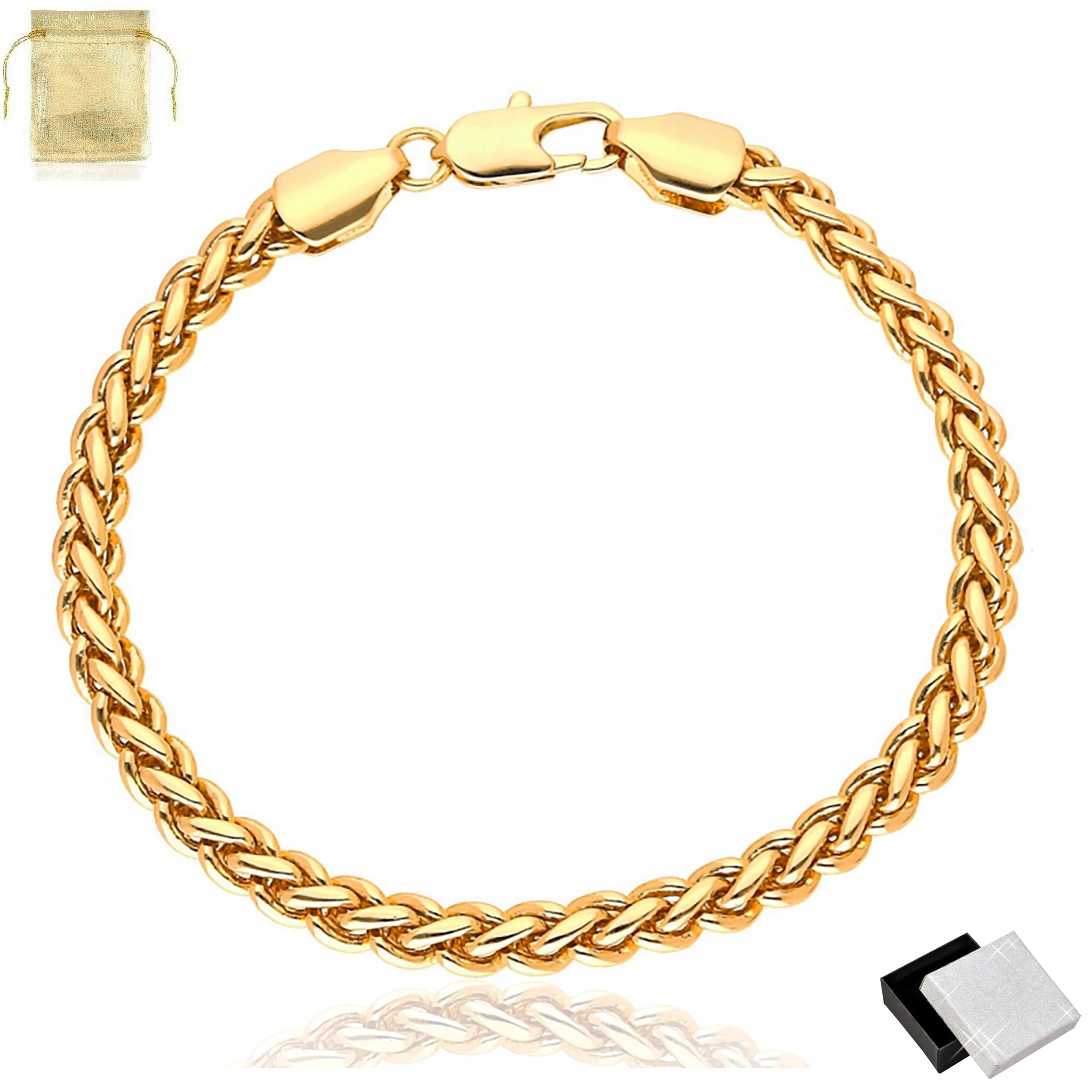 

Damska Bransoletka Kłos Ze Stali Chirurgicznej 18K