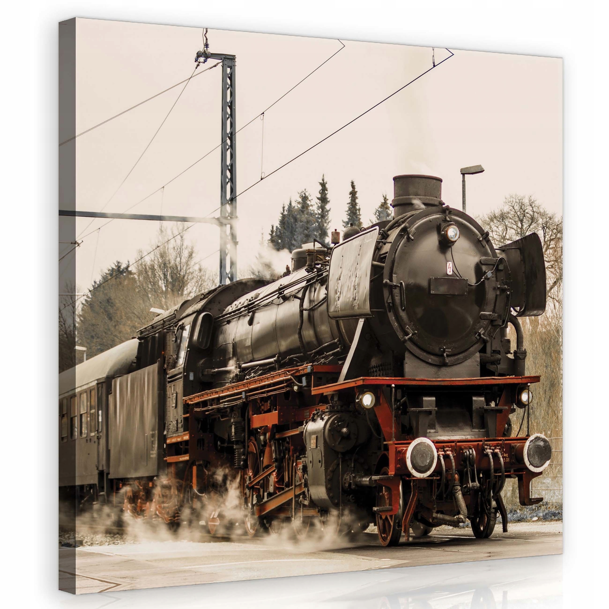 Obraz 80x80 Parovoz vlak retro vintage industriální doprava