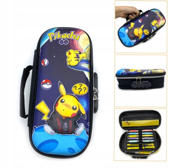 DUŻY PIÓRNIK PIKACHU POKEMON 3D HASŁO Z BLOKADĄ