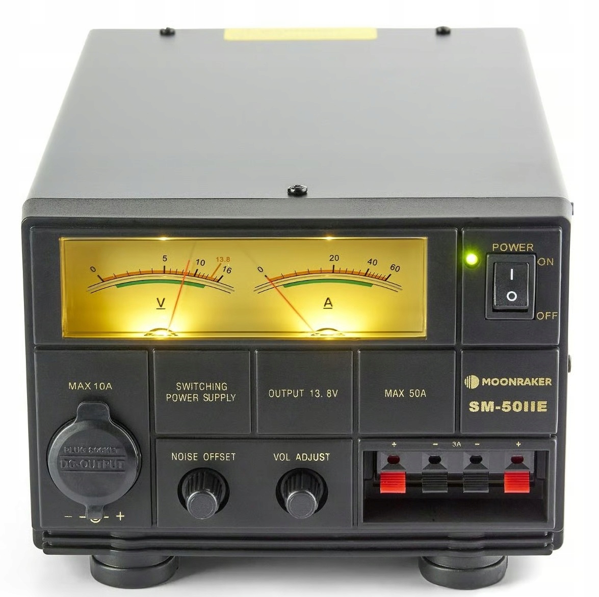 Moonraker SM-50IIE zasilacz impulsowy 55A wskaźniki V/a, regulacja 9-15V