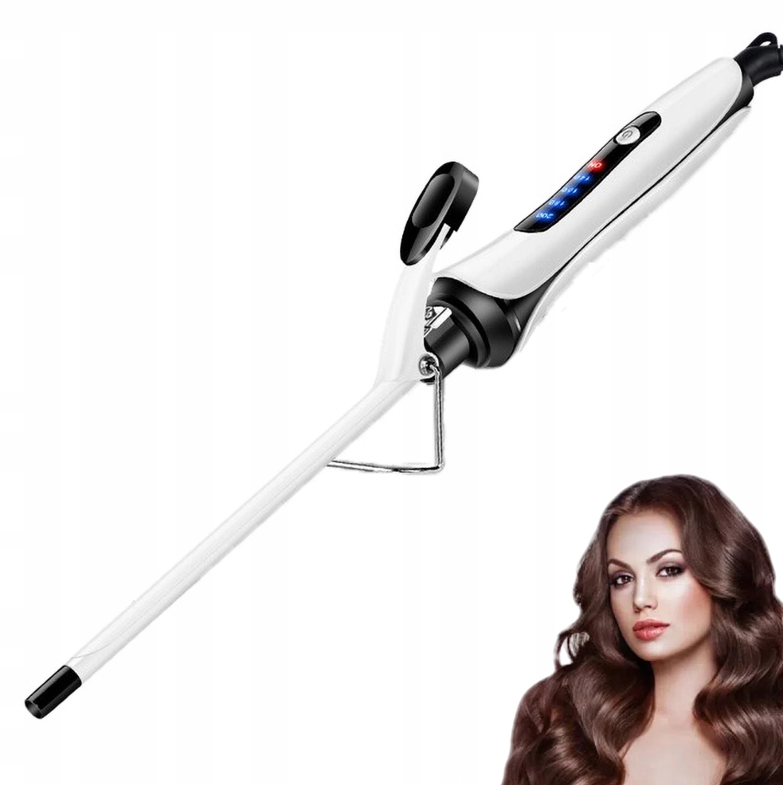 Lokówka Do Włosów Kręcenia Spiralnych Loków Led 9MM