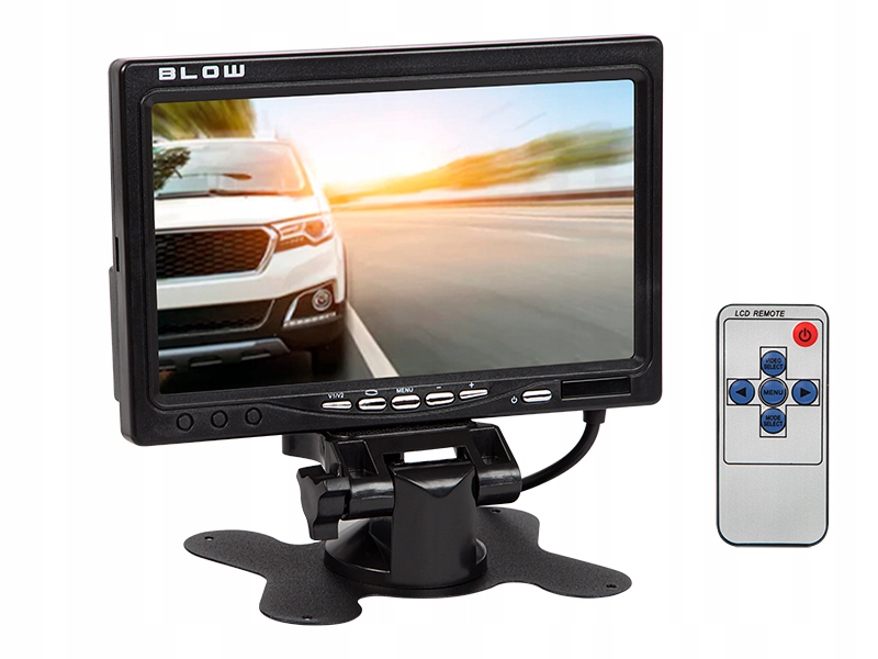 MONITOR 7" LCD 12V/24V TFT Z 2 WEJŚCIAMI AV
