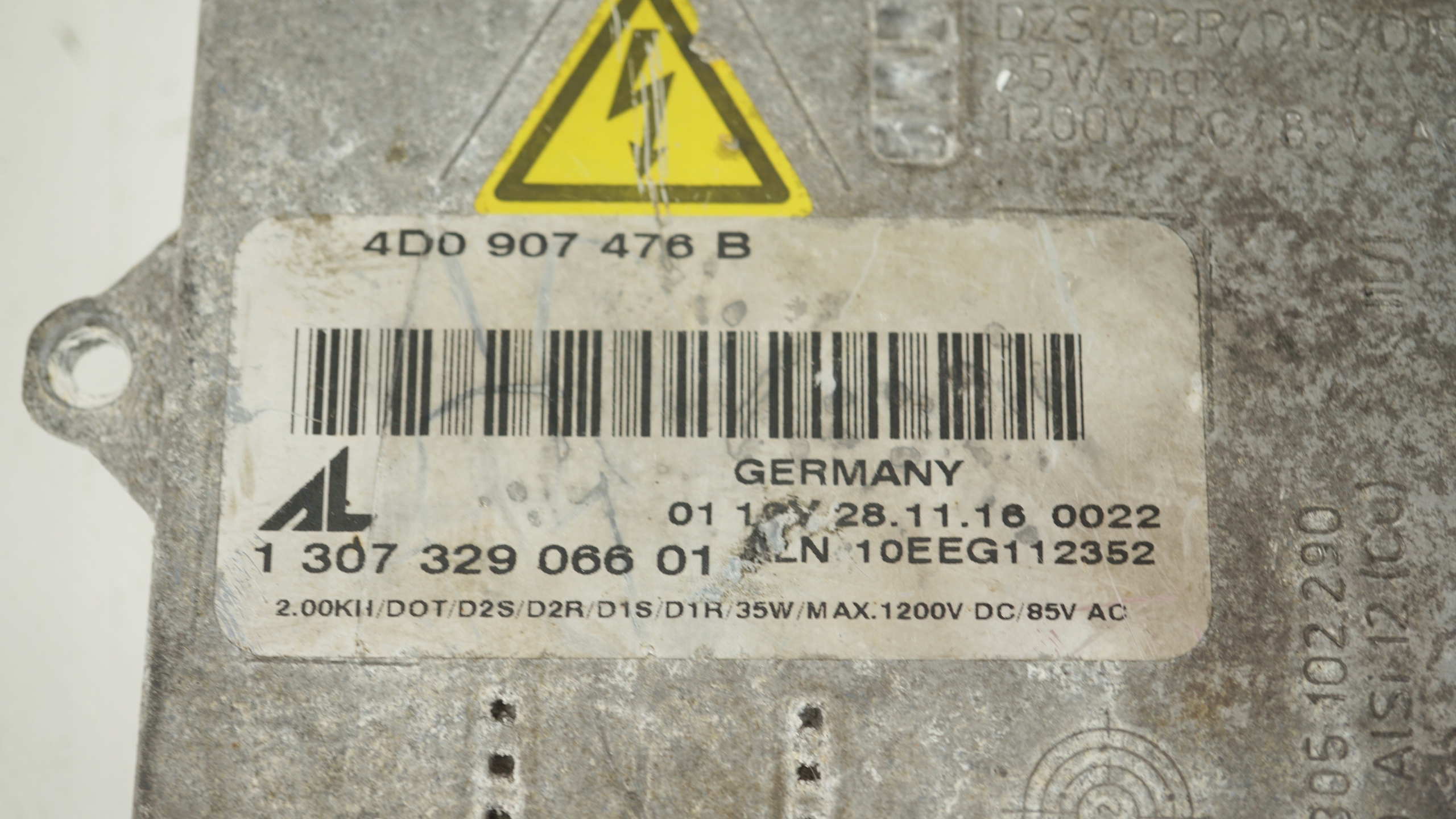 control unit AL XENON AUDI A3 8P A8 D2 TT 8N 1307329066 4D0907476B