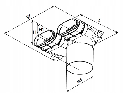 Skrzynka rozprężna - Rekuperacja - System Owalny FLAT 2x52/125mm Rodzaj inne