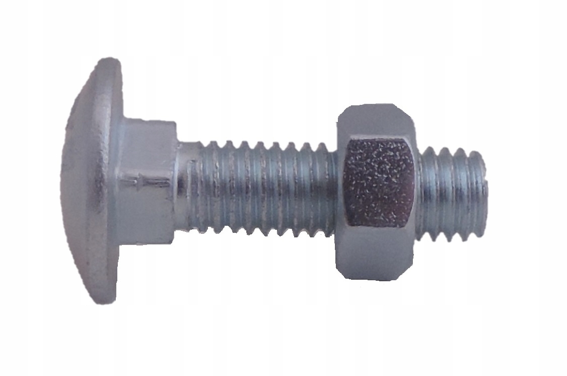 ŚRUBY ŚRUBA ZAMKOWA OCYNKOWANA M6x30 DIN 603 + NAKRĘTKA M6 10 kpl