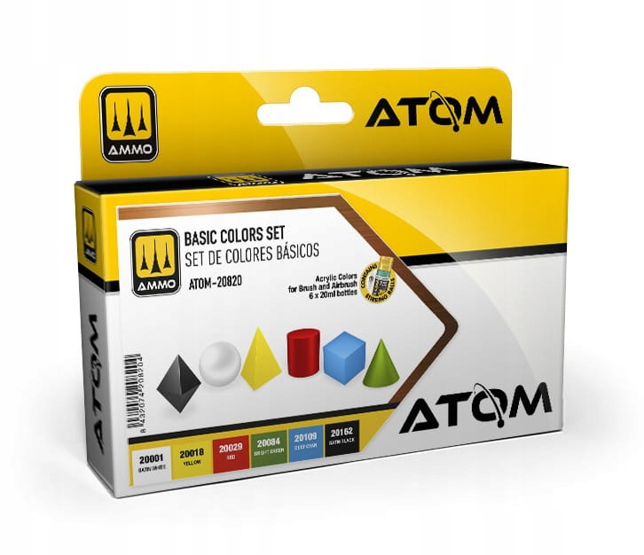 Ammo Mig 20820 Sada barev Atom Basic Colors Set