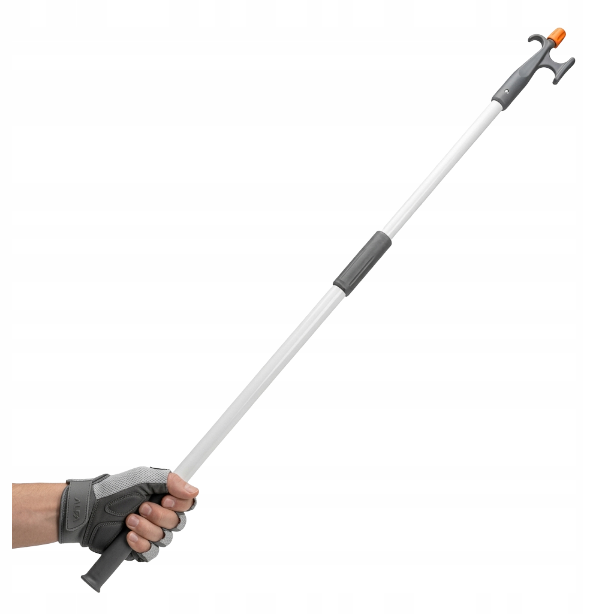 Bosak Teleskopowy Aluminiowy Lekki Szary 120-196 CM Do Łodzi I Jachtu Mocny