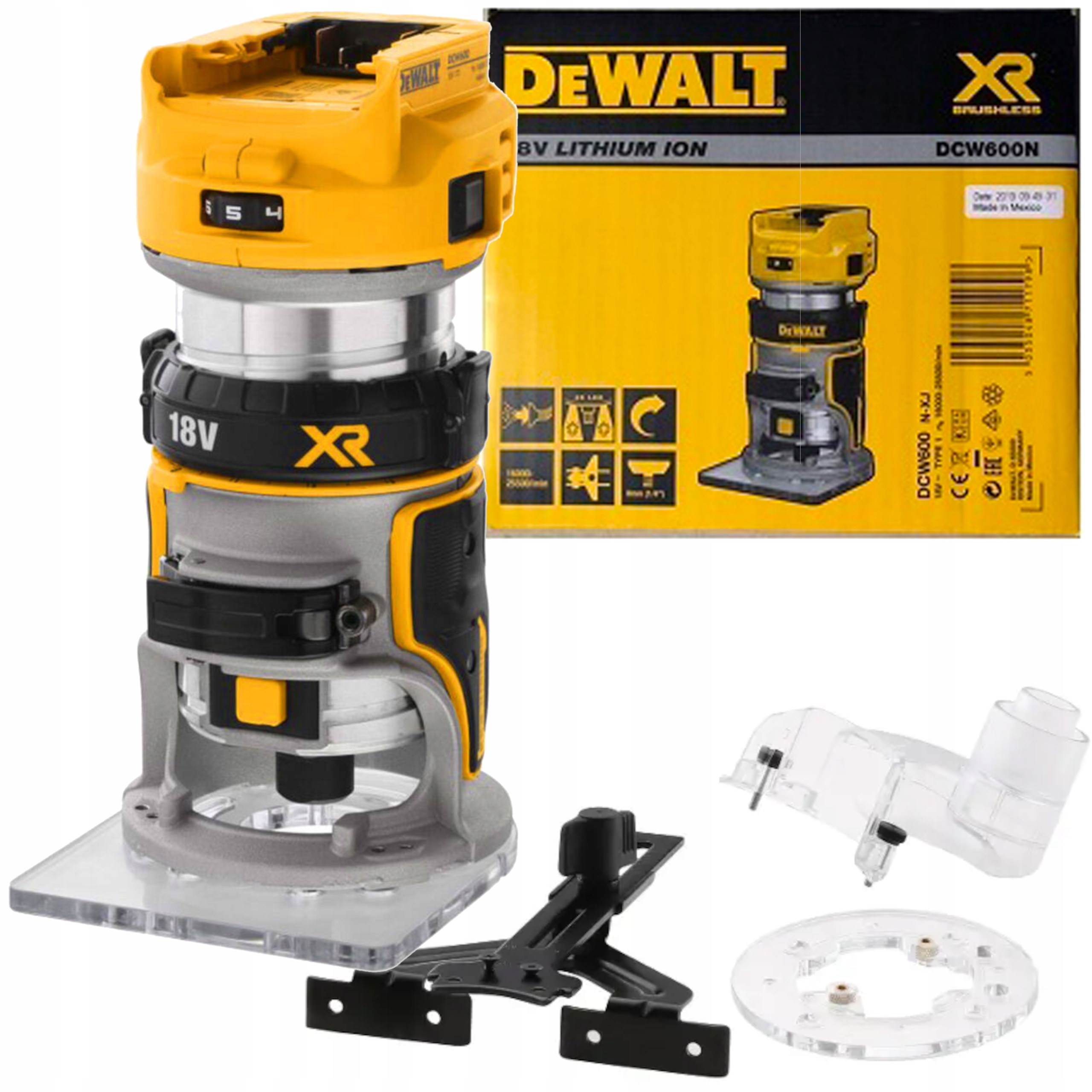 Hranolovací Frézka Horní 8mm 1/4" 18V S Regulací DeWALT