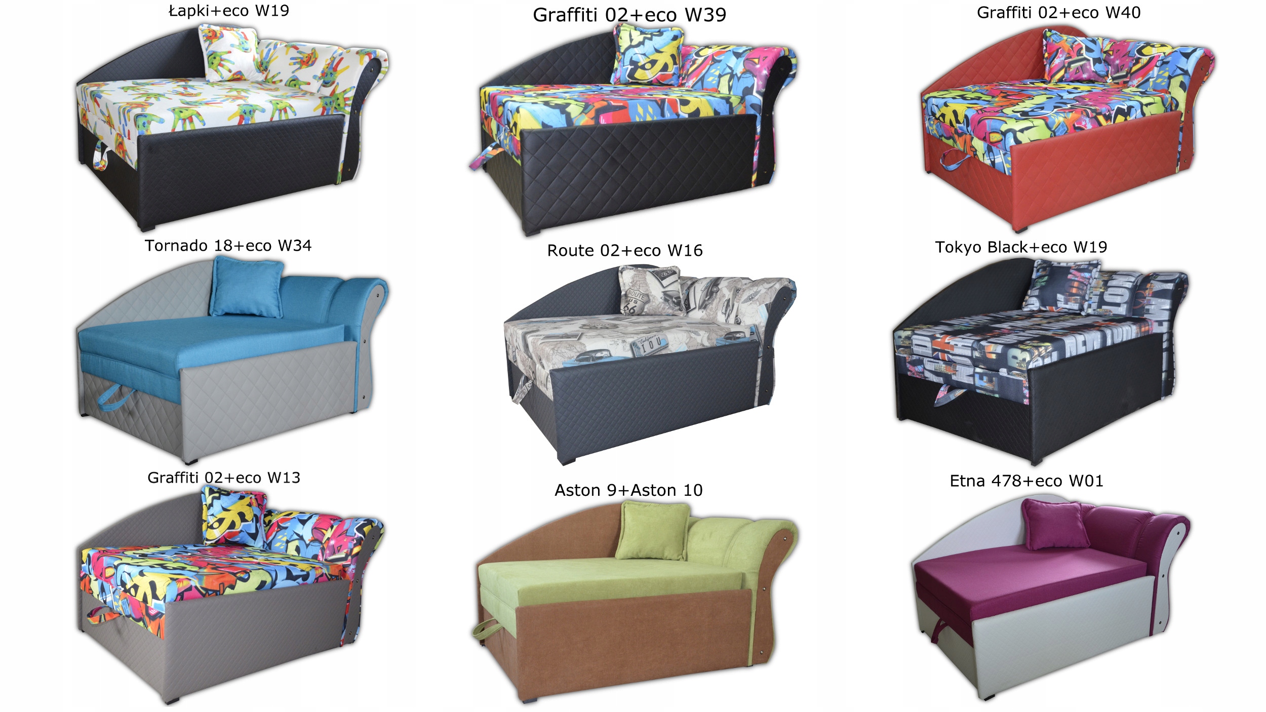 DLA DZIECKA Tapczan ZUZIA producent ROZKŁADANA Długość mebla 122 cm