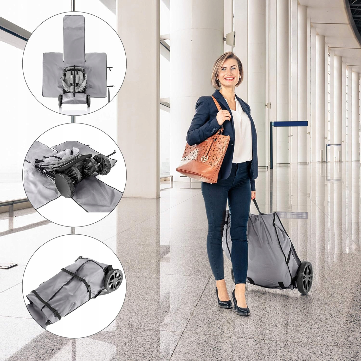 ELEGANCKA TORBA DO WÓZKA DO PODRÓŻY POKROWIEC NA WÓZEK DZIECIĘCY Kod producenta 7182387124111