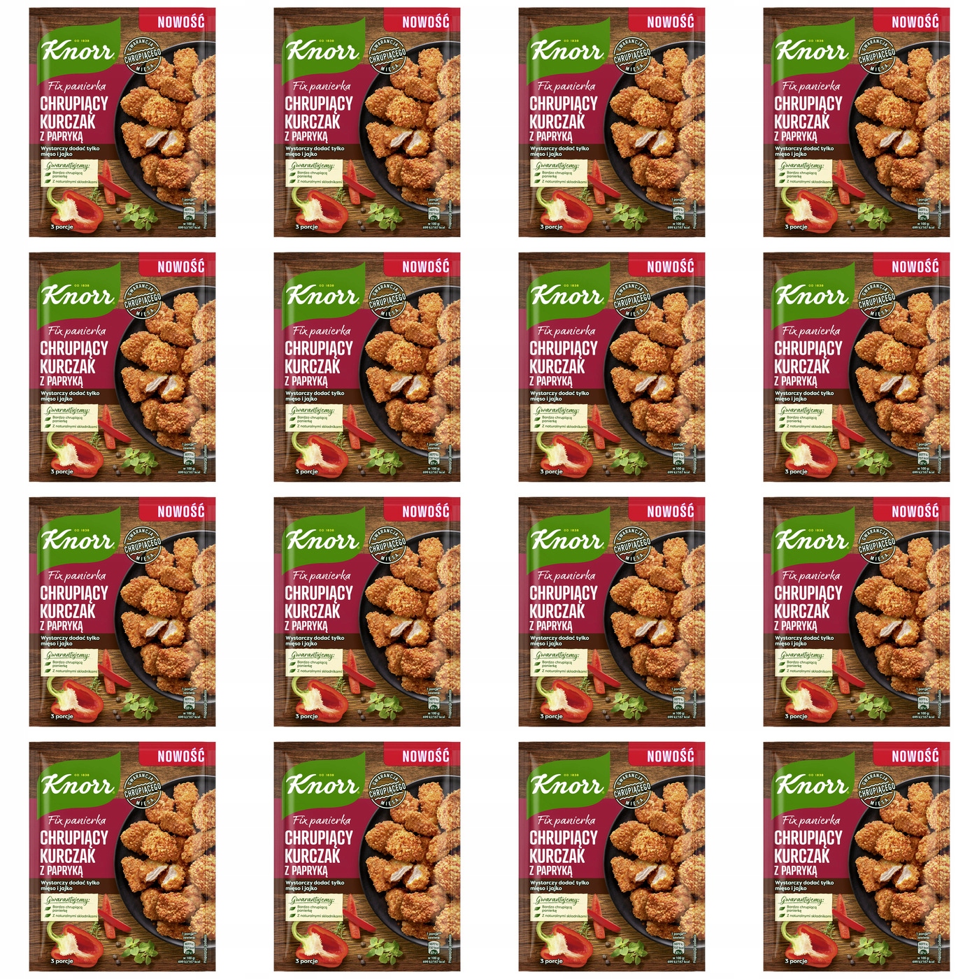 Levně 16 x 70 g Knorr Fix Obalovací Směs Křupavé kuře s paprikou Karton