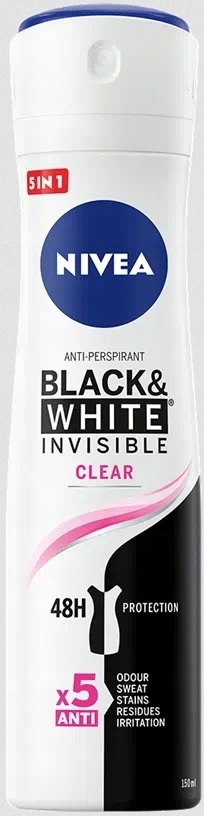 

Nivea Antyperspirant Black & White 48h 150 ml