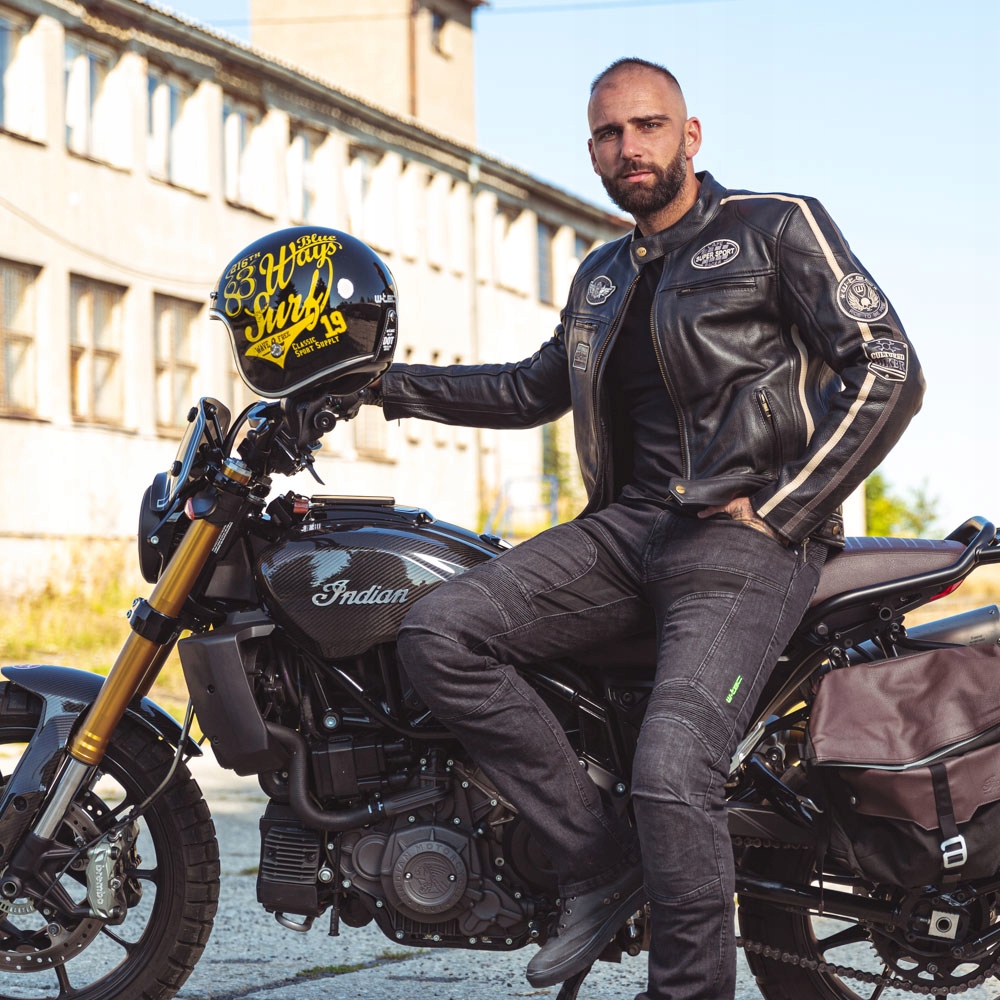 Męska skórzana kurtka motocyklowa W-TEC Makso XL Rozmiar XL