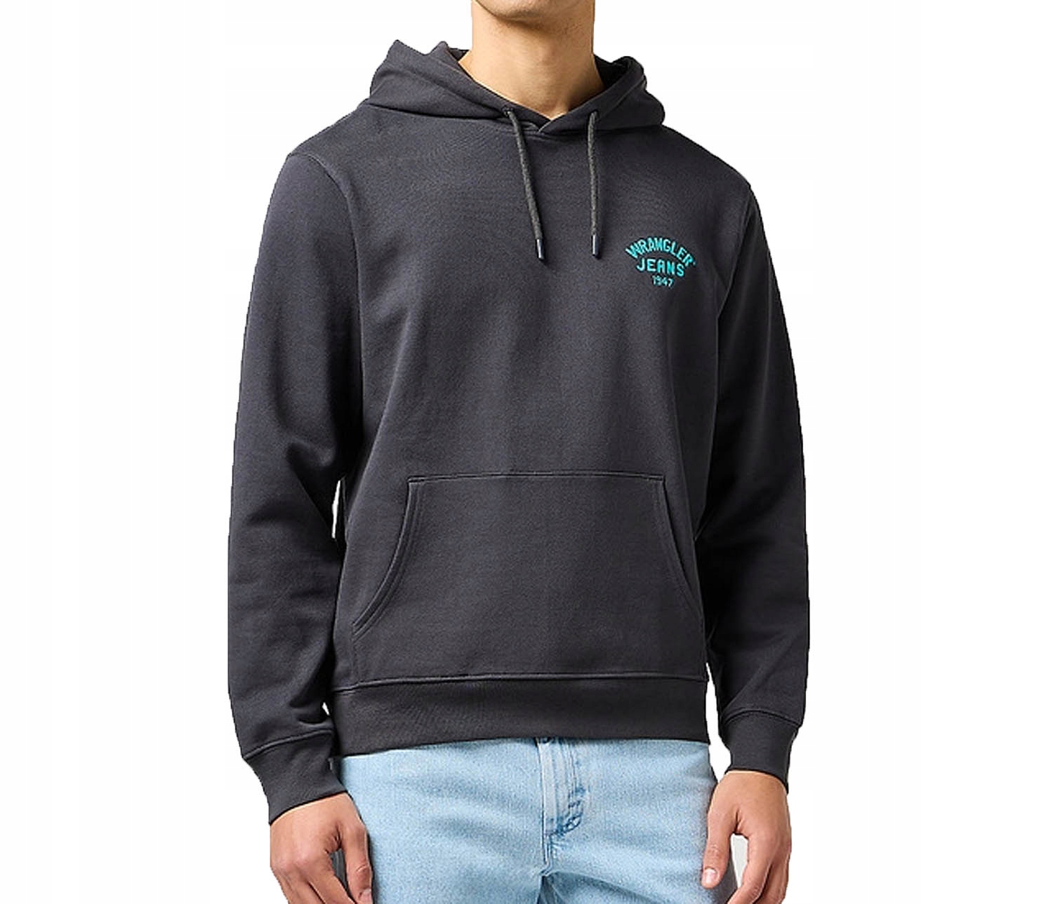 Wrangler mikina s kapucí (klokanka) bavlna Hoodie Faded Black XXL