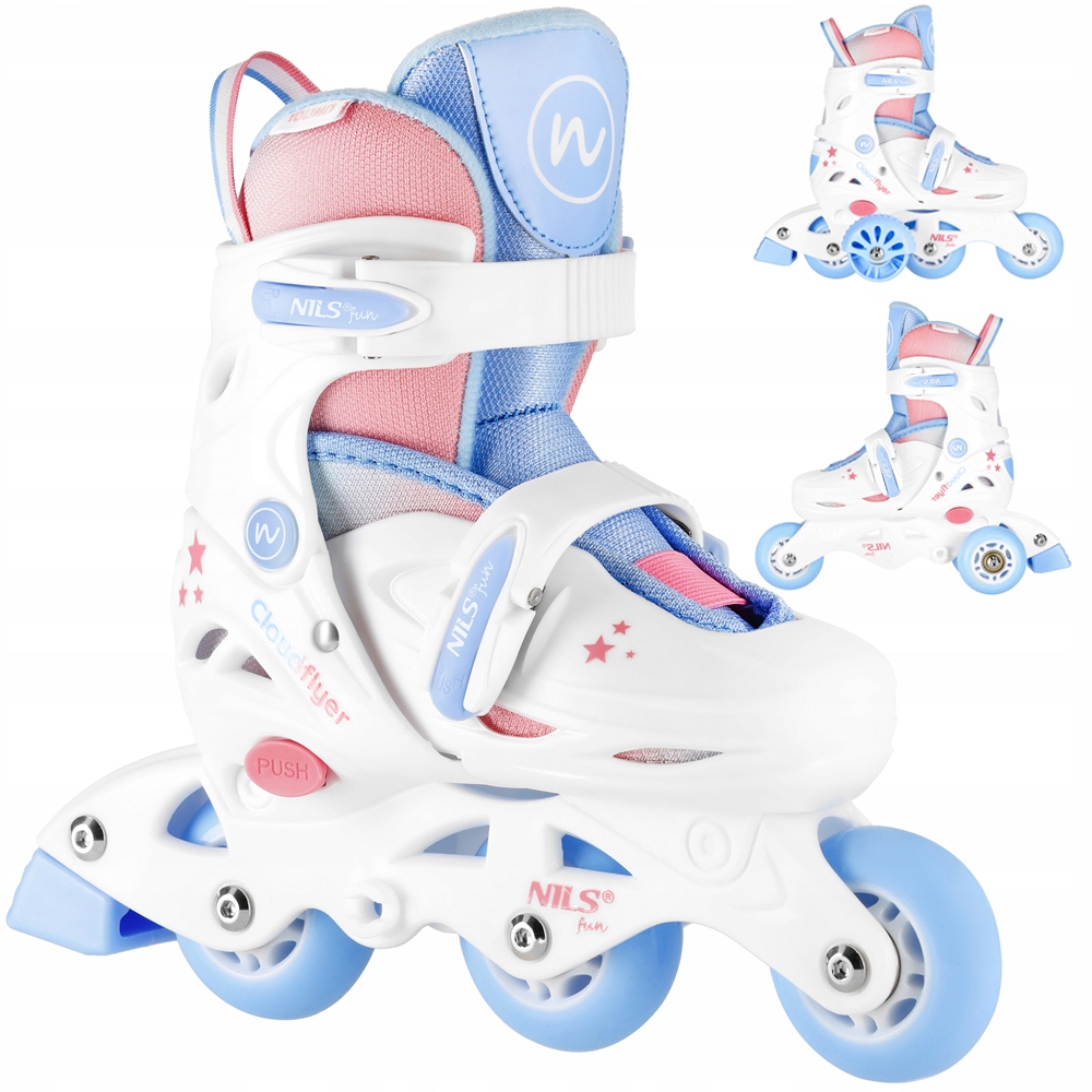 Brusle 2V1 Nastavitelné 3v1 Kolečkové Brusle Kolečkové Brusle Pro Dívku 30-33 Nils