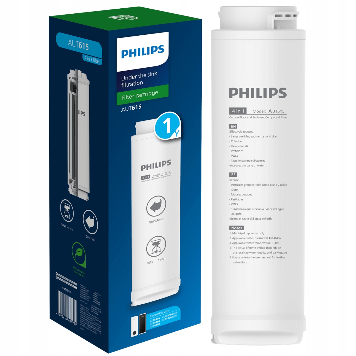 Wkład filtrujący 4w1 Philips AUT615 do filtra AUT8940/60, AUT4030R400/R600