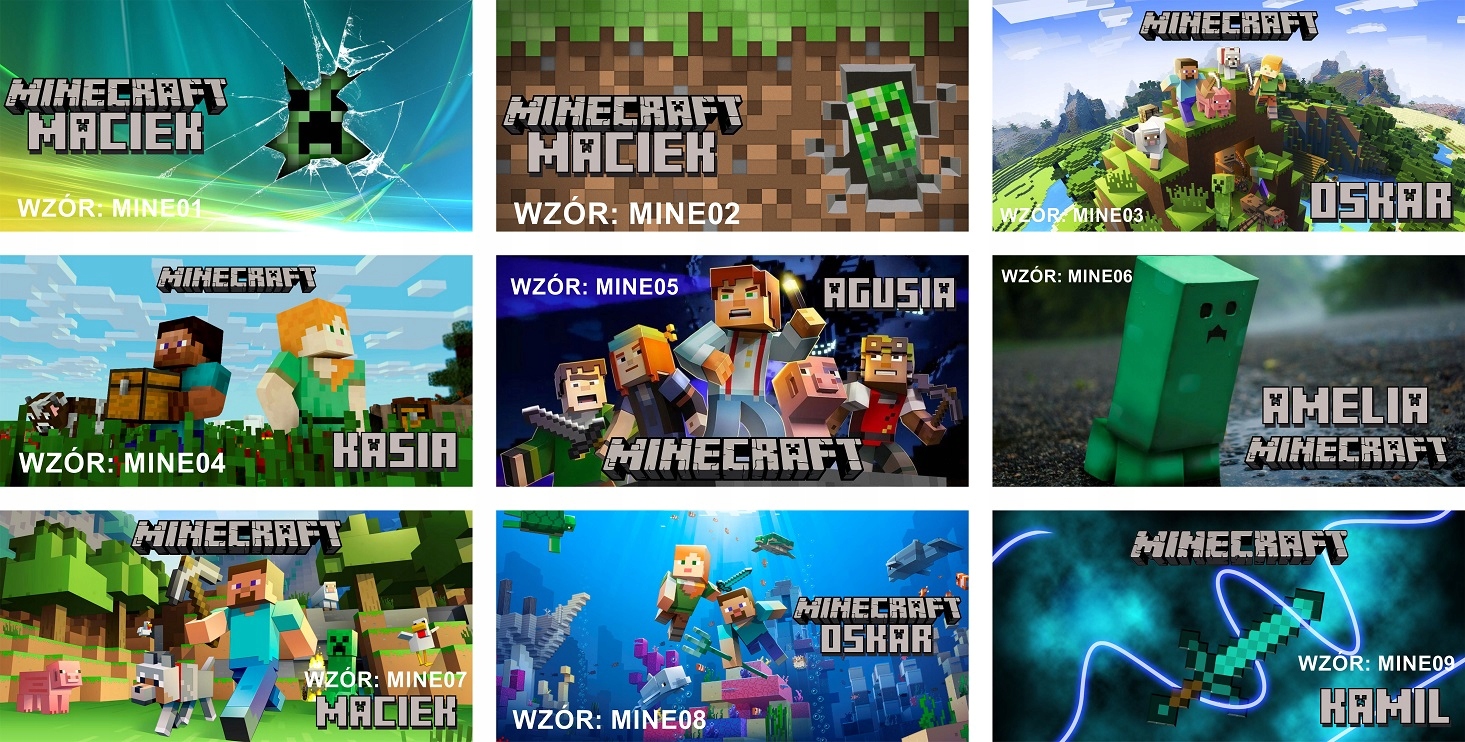 Kubek + imię Minecraft Creeper Pulpit Windows Marka inna