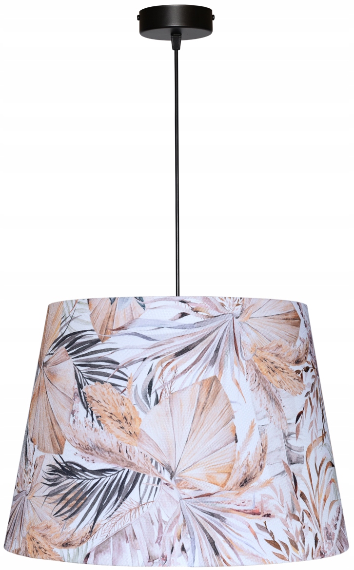Závěsná lampa Zwis E27 Stínidlo Kužel 34x44 h29 Listy Boho Primavera