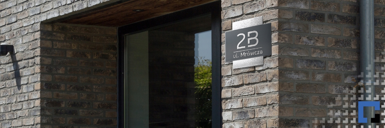 TABLICZKA ADRESOWA NUMER DOMU ALUMINIUM 32x32cm Marka Printima