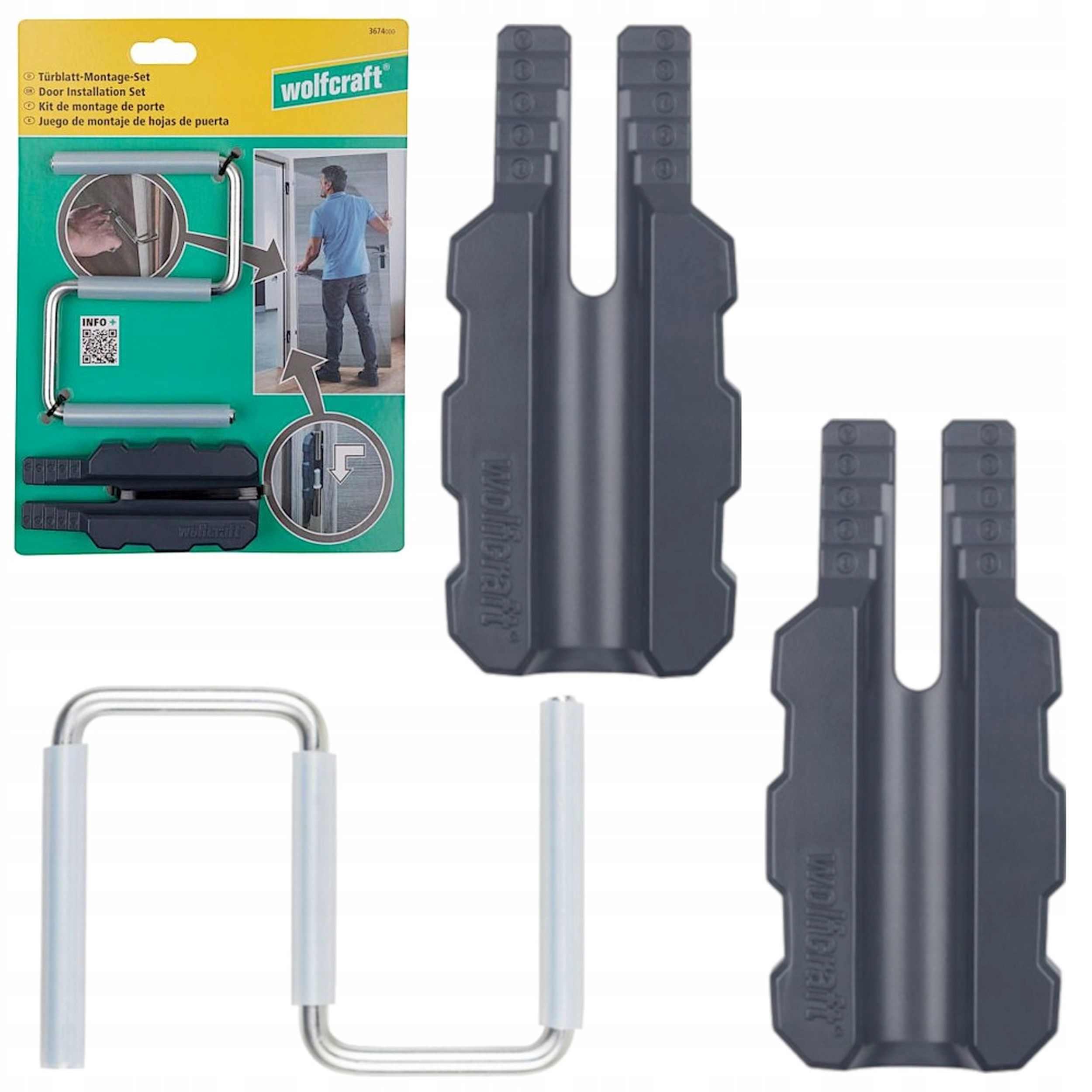 Wolfcraft Zestaw do montażu skrzydła drzwiowego 3674000
