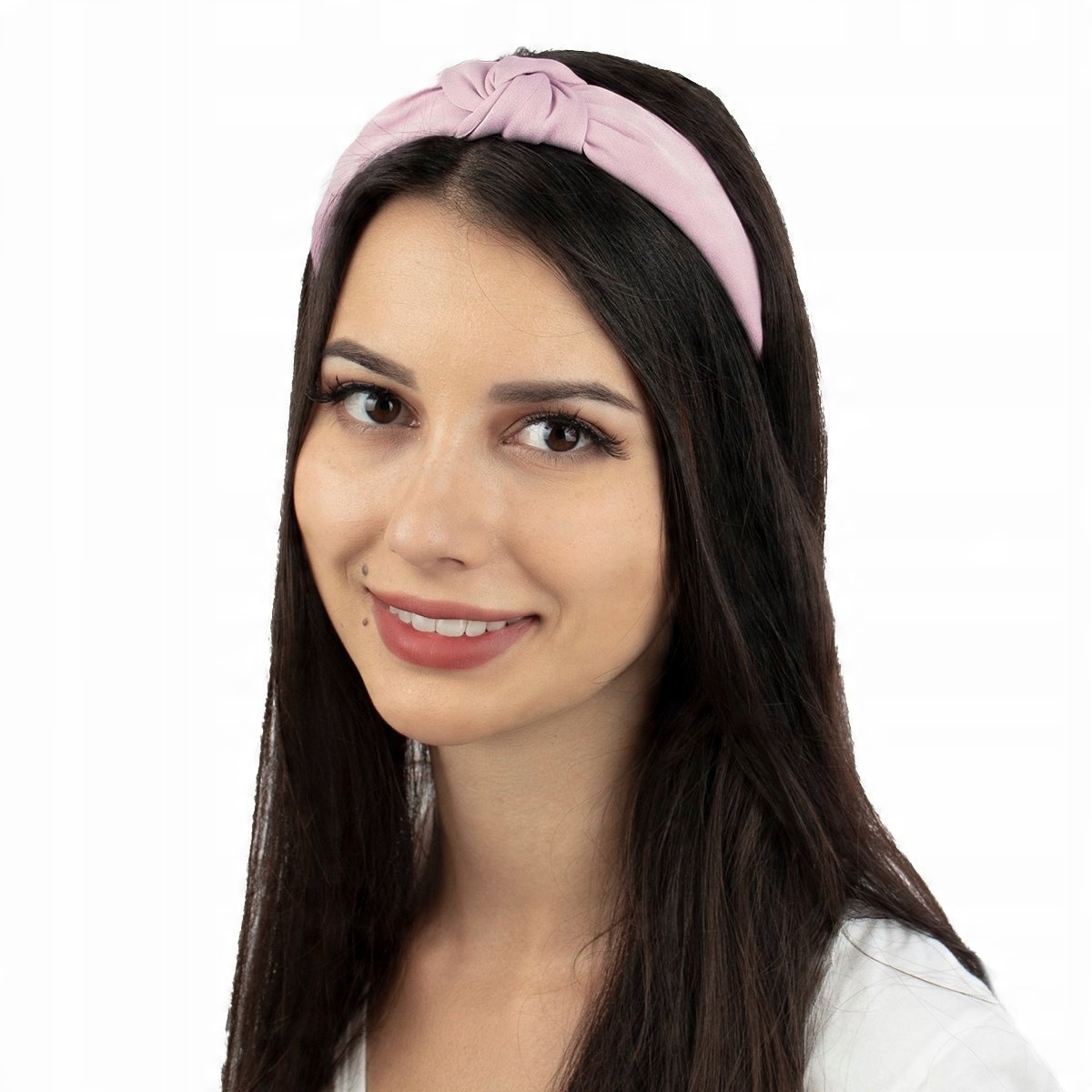 

Opaska Do Włosów różowa Turban Węzeł bowknot