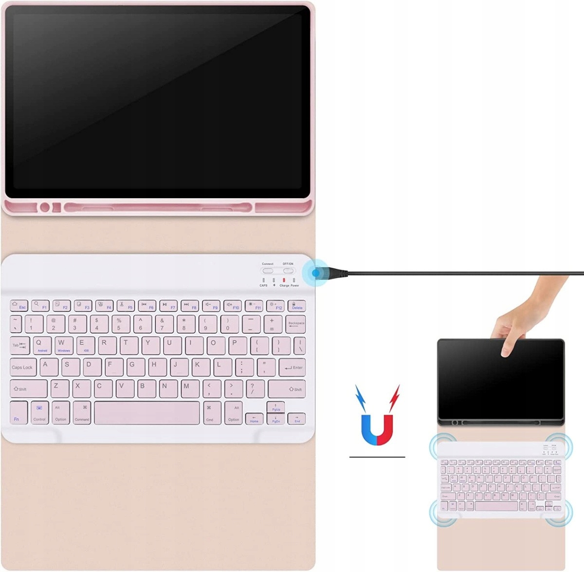 ETUI Z KLAWIATURĄ BLUETOOTH DO GALAXY TAB S6 LITE Rodzaj zamiennik