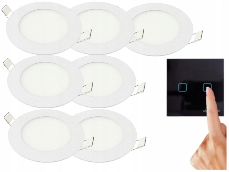 Sada Tenký panel Led svítidlo 3W 7x Vypínač