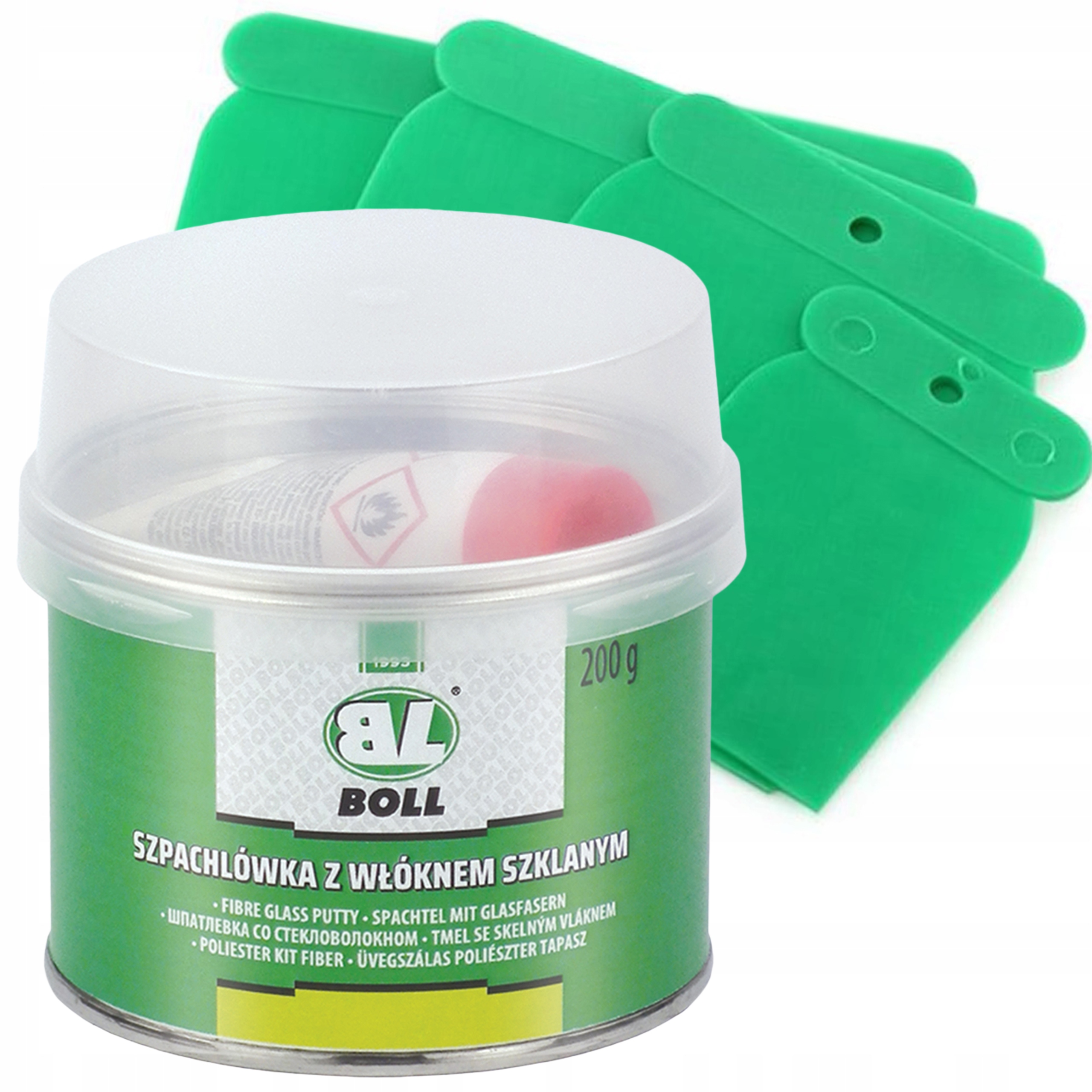 SZPACHLA BOLL Z WŁÓKNEM SZKLANYM 200g SZPACHELKI